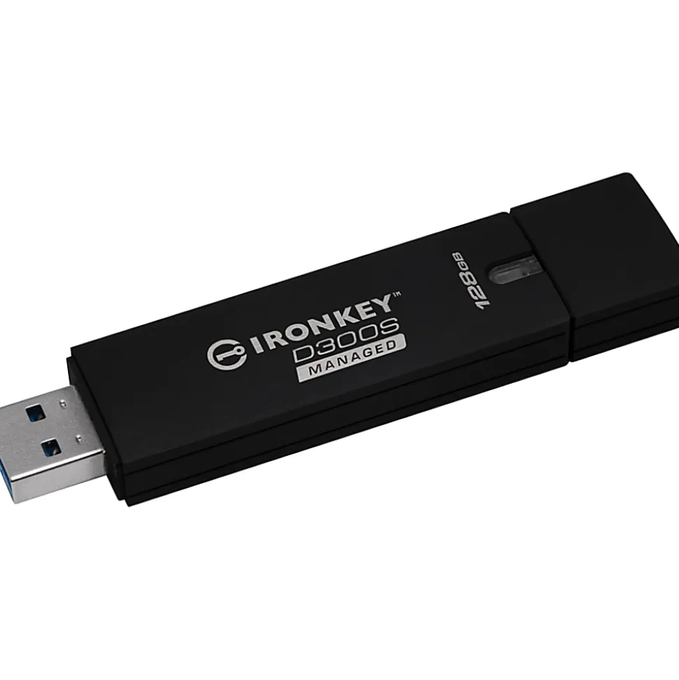 IronKey 128GB D300SM USB 3.1 Flash Drive - 128 GB - USB 3.1 - 256-bit AES - TAA Compliant