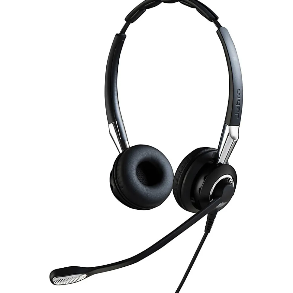Jabra BIZ 2400 II QD Headset - Stereo - Quick Disconnect - Wired - Over-the-head - Binaural - Supra-aural - Noise Canceling - Black