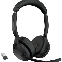 Jabra Evolve2 55 Headset - Stereo - Wireless - Bluetooth - 98.4 ft - 20 Hz to 20 kHz - On-ear - Binaural - 2559998999901