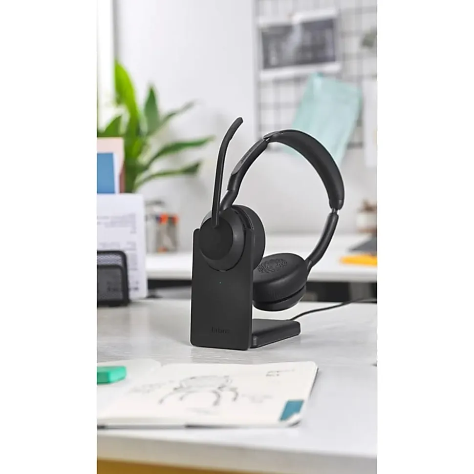 Jabra Evolve2 55 Headset - Stereo - Wireless - Bluetooth - 98.4 ft - 20 Hz to 20 kHz - On-ear - Binaural - 2559998999901
