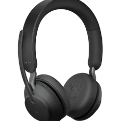 Jabra Evolve2 65 Headset With Charging Stand - Stereo - USB Type A - Wireless - Bluetooth - Over-the-head - Binaural - Supra-aural - Black