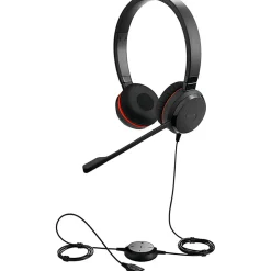 Jabra EVOLVE 20SE Headset - Stereo - USB - Wired - Over-the-head - Binaural - Supra-aural - Noise Canceling - Black