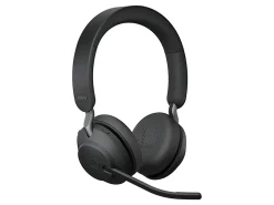 Jabra Evolve2 65 UC Stereo - Headset - on-ear - Bluetooth - wireless - USB-A - noise isolating - black