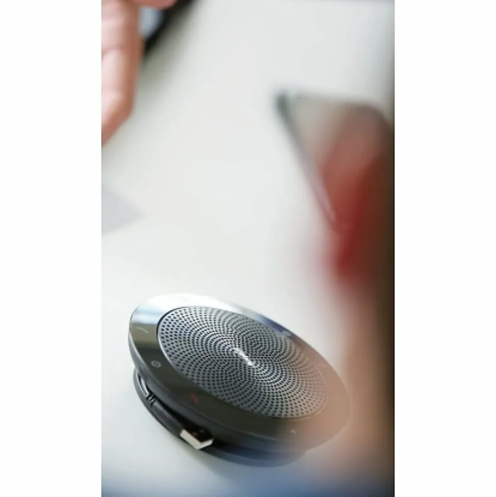 Jabra Speak 510+ MS Speakerphone Wired/Wireless Bluetooth Skype for Business 4 Meeting Persons Capacity Omni directional Microphone(s) Black