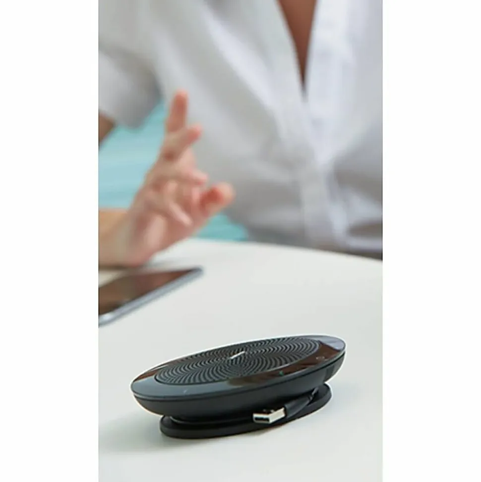 Jabra Speak 510+ MS Speakerphone Wired/Wireless Bluetooth Skype for Business 4 Meeting Persons Capacity Omni directional Microphone(s) Black