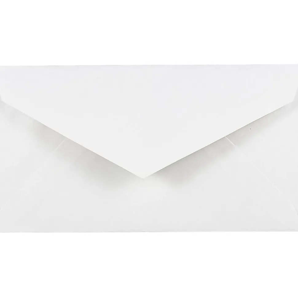 JAM Paper® Booklet Envelopes, #7 3/4 Monarch, Commercial Flap, Gummed Seal, White, Pack Of 25