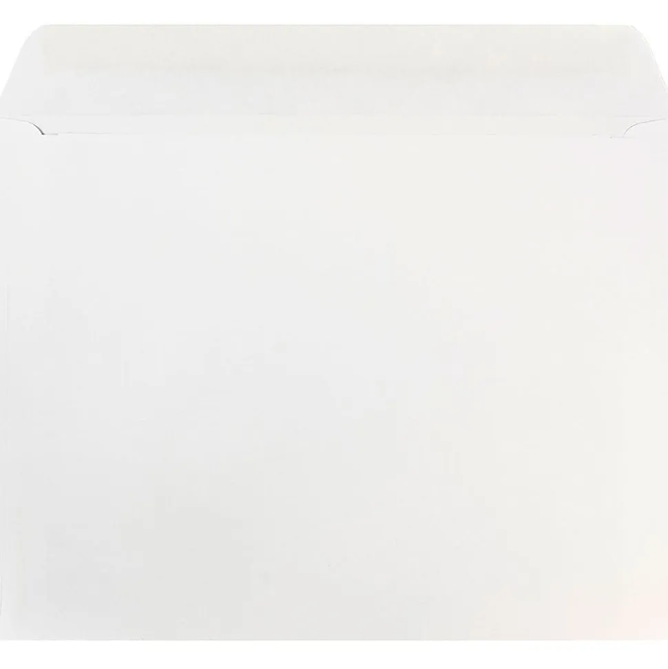 JAM Paper® Booklet Envelopes, 10 x 13, Gummed Seal, White, Pack Of 25