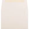 JAM Paper® Booklet Invitation Envelopes, A7, Gummed Seal, Wove Finish, Strathmore Natural White, Pack Of 25