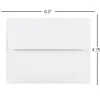 JAM Paper® Booklet Invitation Envelopes, A7, Gummed Seal, 30% Recycled, Strathmore Bright White, Pack Of 25