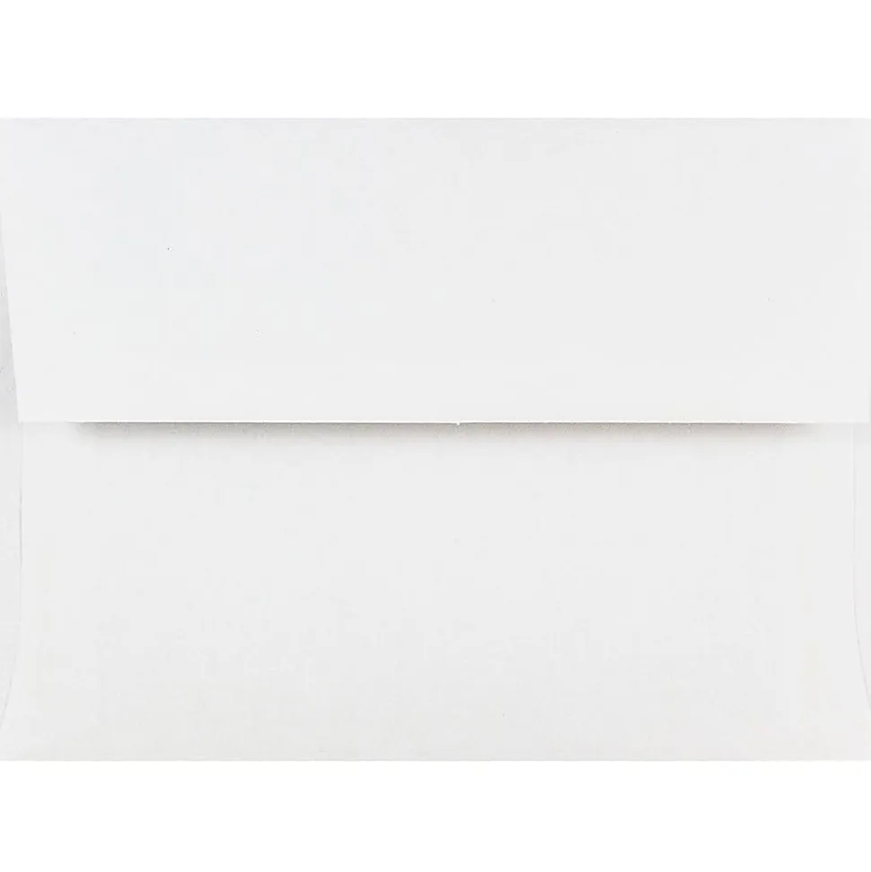JAM Paper® Booklet Invitation Envelopes, A7, Gummed Seal, 30% Recycled, Strathmore Bright White, Pack Of 25