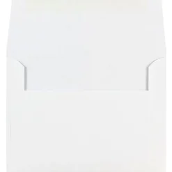 JAM Paper® Booklet Invitation Envelopes, A7, Gummed Seal, 30% Recycled, Strathmore Bright White, Pack Of 25