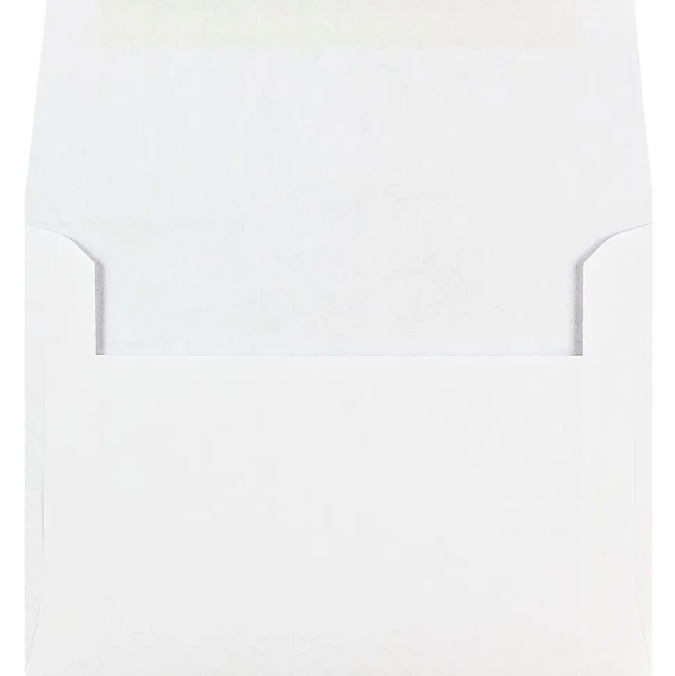 JAM Paper® Booklet Invitation Envelopes, A7, Gummed Seal, 30% Recycled, Strathmore Bright White, Pack Of 25
