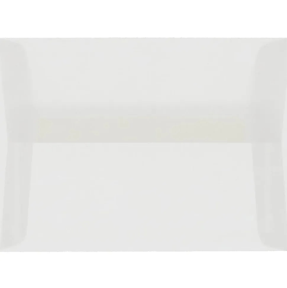 JAM Paper® Booklet Invitation Envelopes, A7, Gummed Seal, Clear Translucent, Pack Of 25
