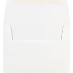JAM PaperĀ® Booklet Invitation Envelopes, A7, Gummed Seal, White, Pack Of 100 Envelopes