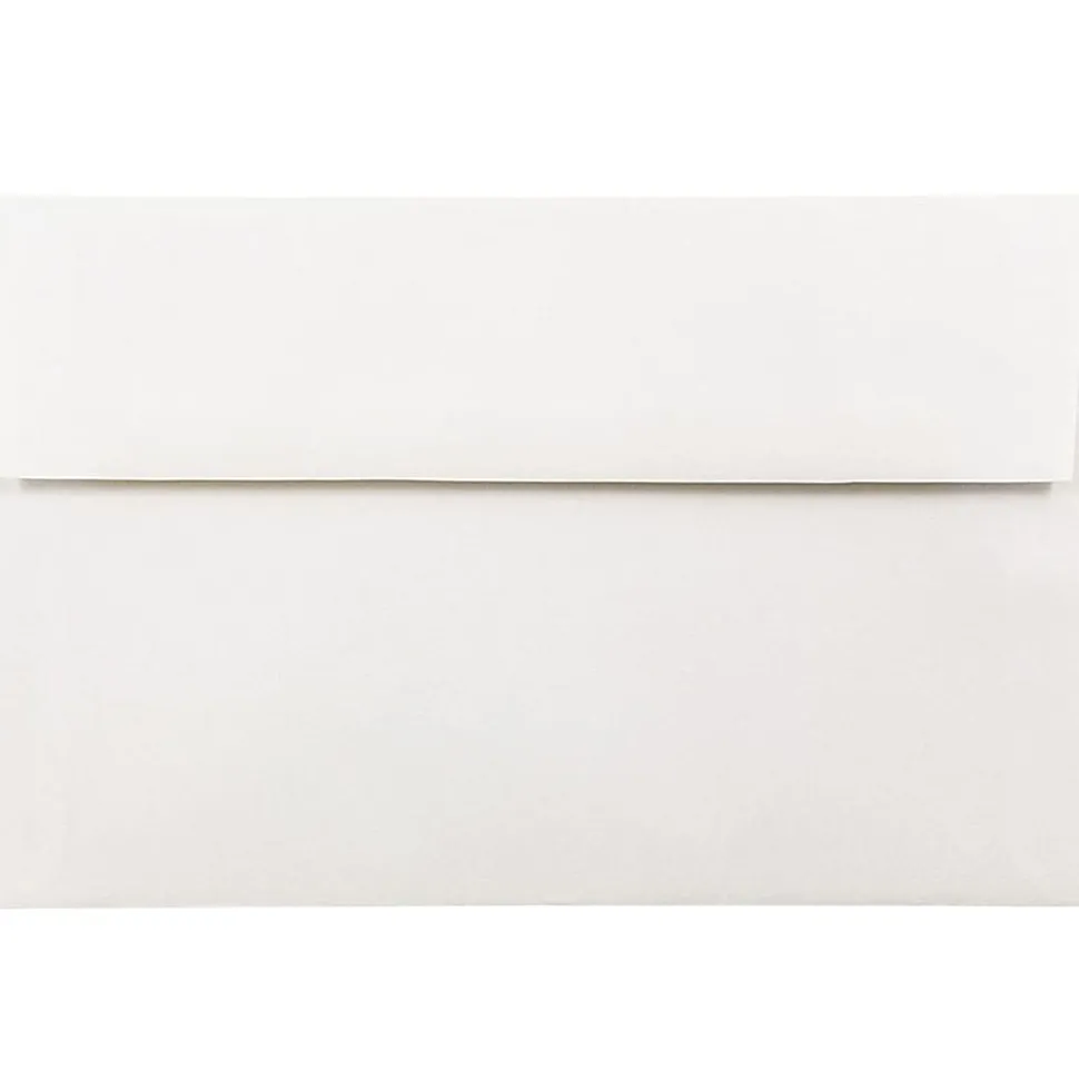 JAM Paper® Booklet Invitation Envelopes, A10, Gummed Seal, Strathmore Bright White, Pack Of 25, 191220