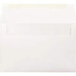 JAM Paper® Booklet Invitation Envelopes, A10, Gummed Seal, Strathmore Bright White, Pack Of 25, 191220