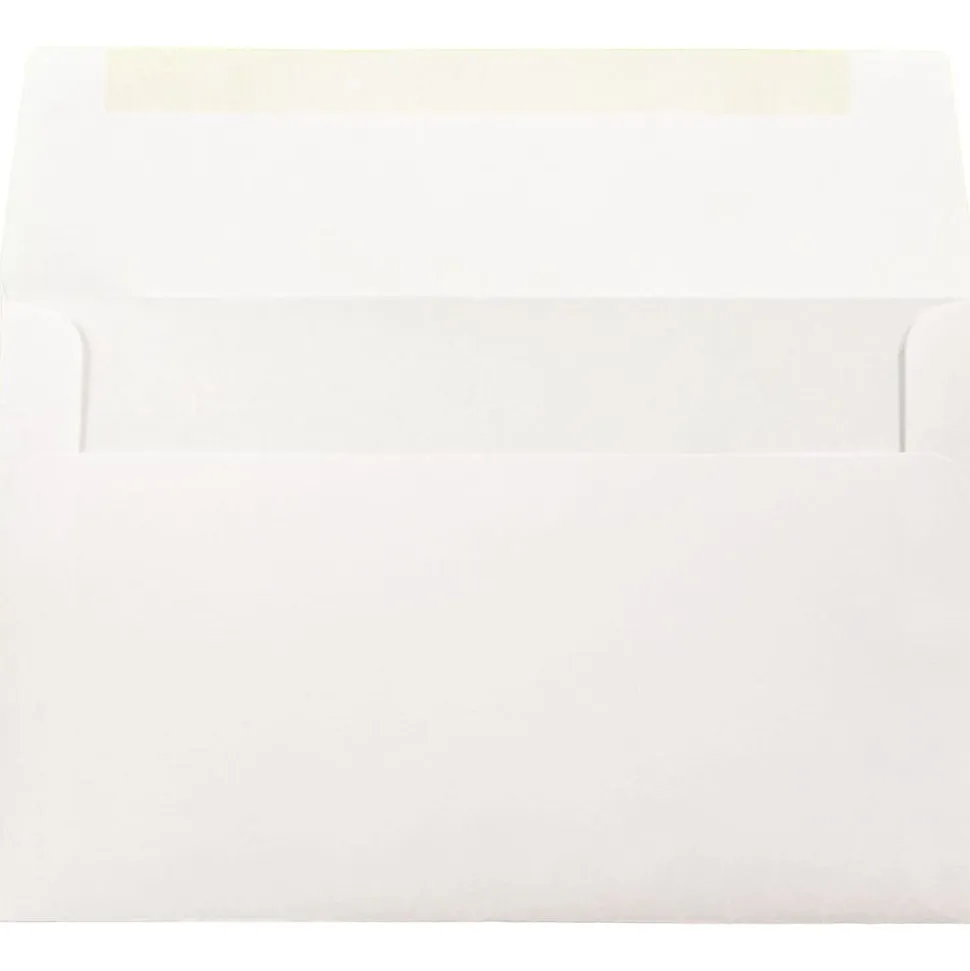 JAM Paper® Booklet Invitation Envelopes, A10, Gummed Seal, Strathmore Bright White, Pack Of 25, 191220
