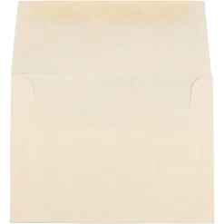 JAM Paper® Booklet Invitation Envelopes, A2, Gummed Seal, 30% Recycled, Natural, Pack Of 25
