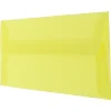 JAM Paper® #10 Business Booklet Envelopes, Translucent, Gummed Closure, Primary Yellow, Pack Of 25