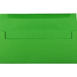 JAM PAPER #10 Business Colored Envelopes, 4 1/8" x 9 1/2", Green, 25/Pack