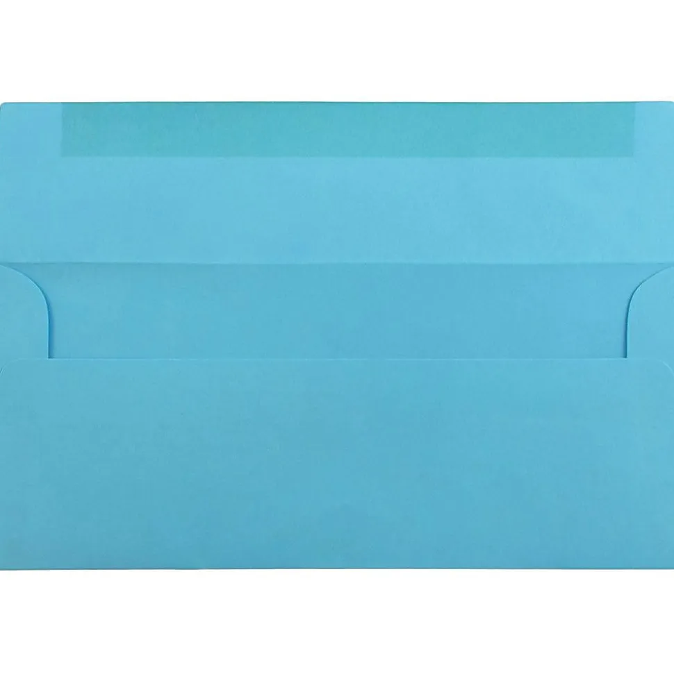 JAM PAPER #10 Business Colored Envelopes, 4 1/8 x 9 1/2, Blue Recycled, 25/Pack