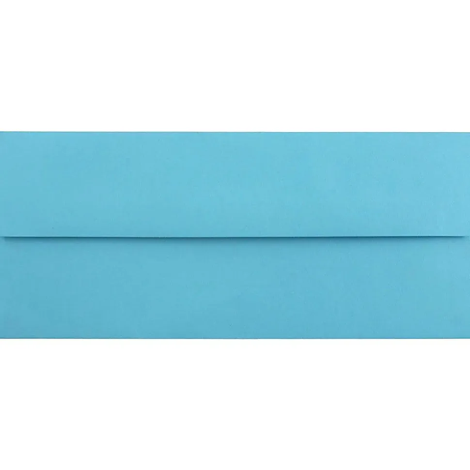 JAM PAPER #10 Business Colored Envelopes, 4 1/8 x 9 1/2, Blue Recycled, 25/Pack
