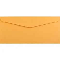 JAM PAPER #10 Business Commercial Envelopes, 4 1/8" x 9 1/2", Brown Kraft Manila, Pack Of 25