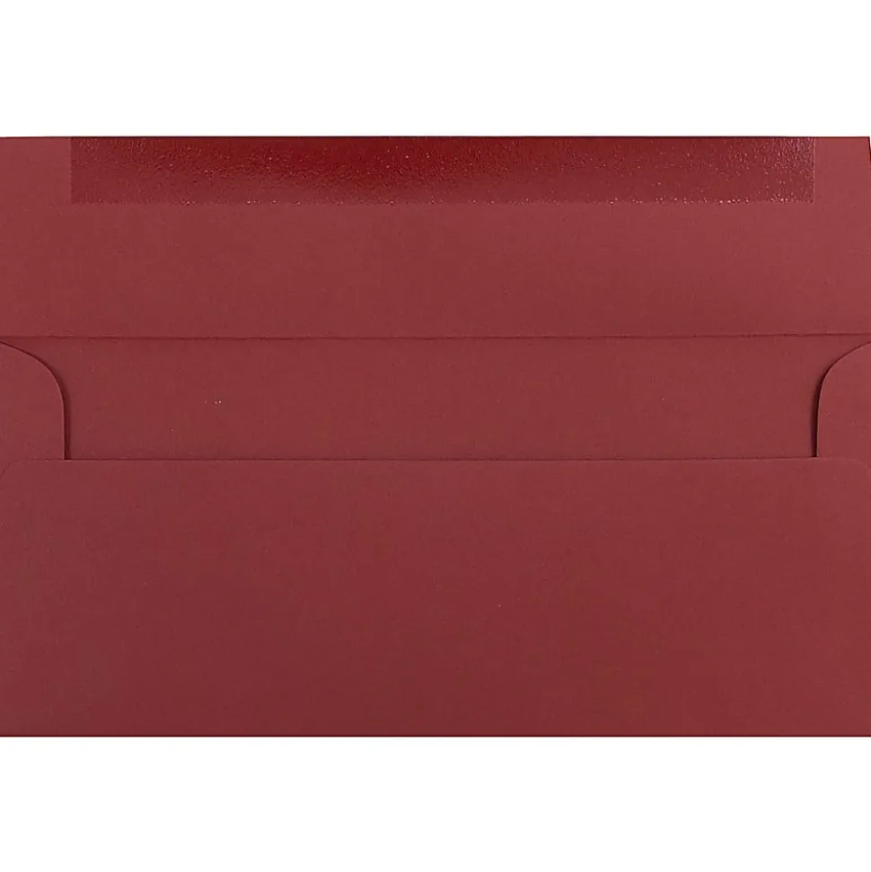 JAM PAPER #10 Business Premium Envelopes, 4 1/8" x 9 1/2", Dark Red, Pack Of 25