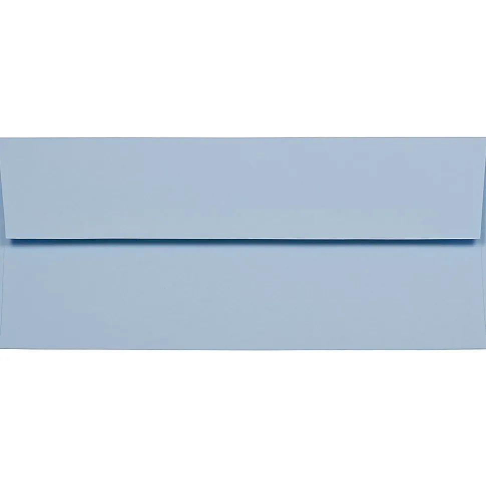 JAM PAPER #10 Business Premium Envelopes, 4 1/8" x 9 1/2", Pastel Baby Blue, Pack Of 25