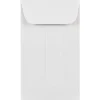 JAM PAPER® #3 Coin Business Commercial Envelopes, 2 1/2" x 4 1/4", White, Pack Of 25