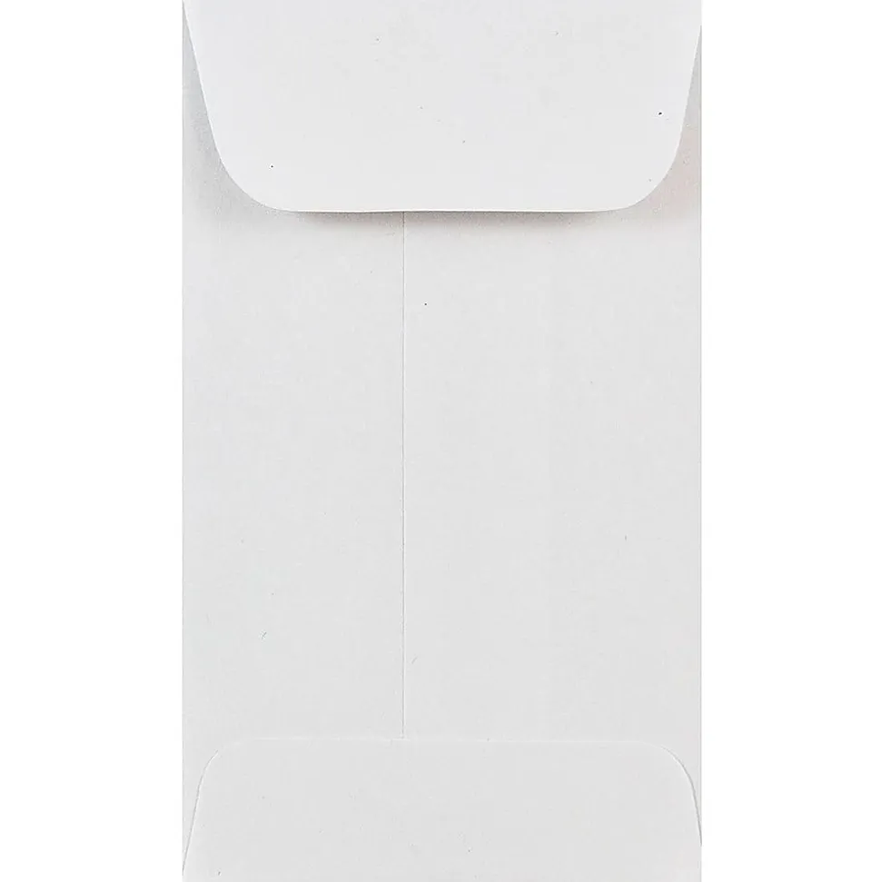 JAM PAPER® #3 Coin Business Commercial Envelopes, 2 1/2" x 4 1/4", White, Pack Of 25