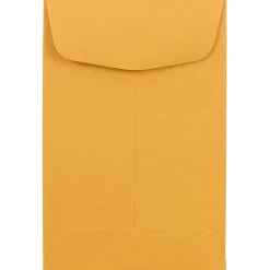 JAM PaperĀ® Coin Envelopes, #4", Gummed Seal, Brown Kraft, Pack Of 50 Envelopes
