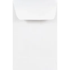 JAM PaperĀ® Coin Envelopes, #1, Gummed Seal, White, Pack Of 100 Envelopes