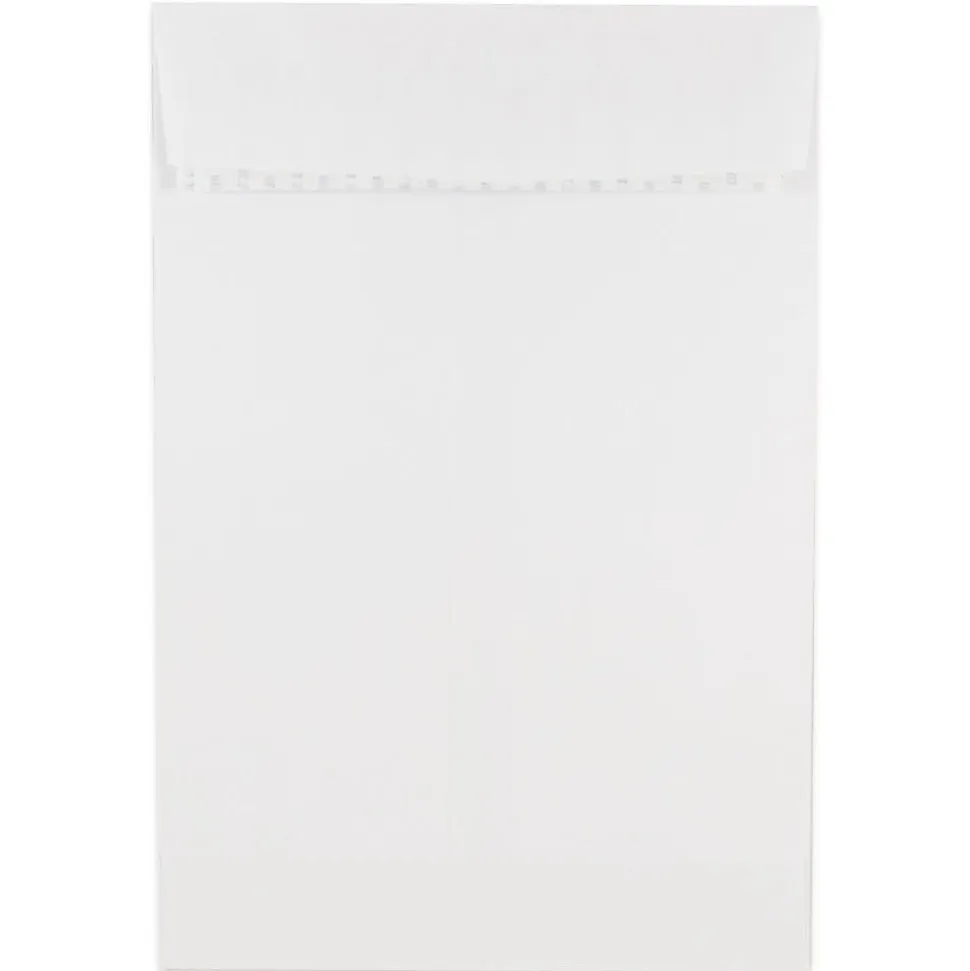 JAM Paper® Envelopes, 6" x 9", Peel & Seal Closure, White, Pack Of 500 Envelopes