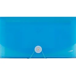 JAM PaperĀ® Expanding File, 6ā Expansion, 4-1/2ā x 7ā, Blue