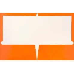 JAM Paper® Glossy 2-Pocket Presentation Folders, Orange, Pack Of 6