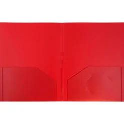 JAM Paper® Heavy-Duty Plastic Presentation Folders, 9-1/2