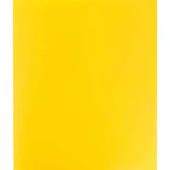 JAM PaperĀ® Heavy-Duty 2-Pocket Plastic Presentation Folders, 9" x 12", Yellow, Pack Of 6
