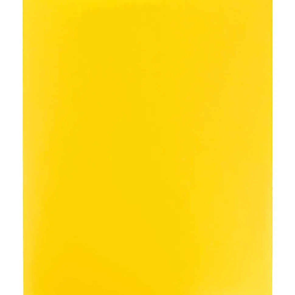 JAM Paper® Heavy-Duty 2-Pocket Plastic Presentation Folders, 9" x 12", Yellow, Pack Of 6