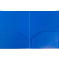 JAM Paper® Heavy-Duty 2-Pocket Plastic Presentation Folders, 9