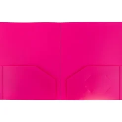 JAM Paper® Heavy-Duty 2-Pocket Plastic Presentation Folders, 9
