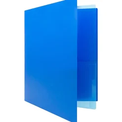 JAM Paper® Heavy Duty 4-Pocket Plastic Folders, 9 1/2
