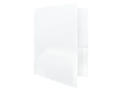 JAM Paper® 3-Hole-Punched 2-Pocket Plastic Presentation Folders, 9