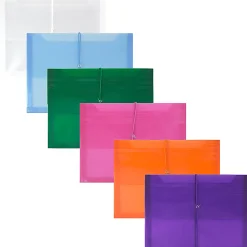 JAM Paper® Letter Booklet Plastic Envelopes, 9-3/4