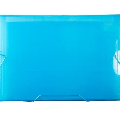 JAM Paper® Letter Size Expanding File, 8” Expansion, 8-1/2” x 11”, Blue