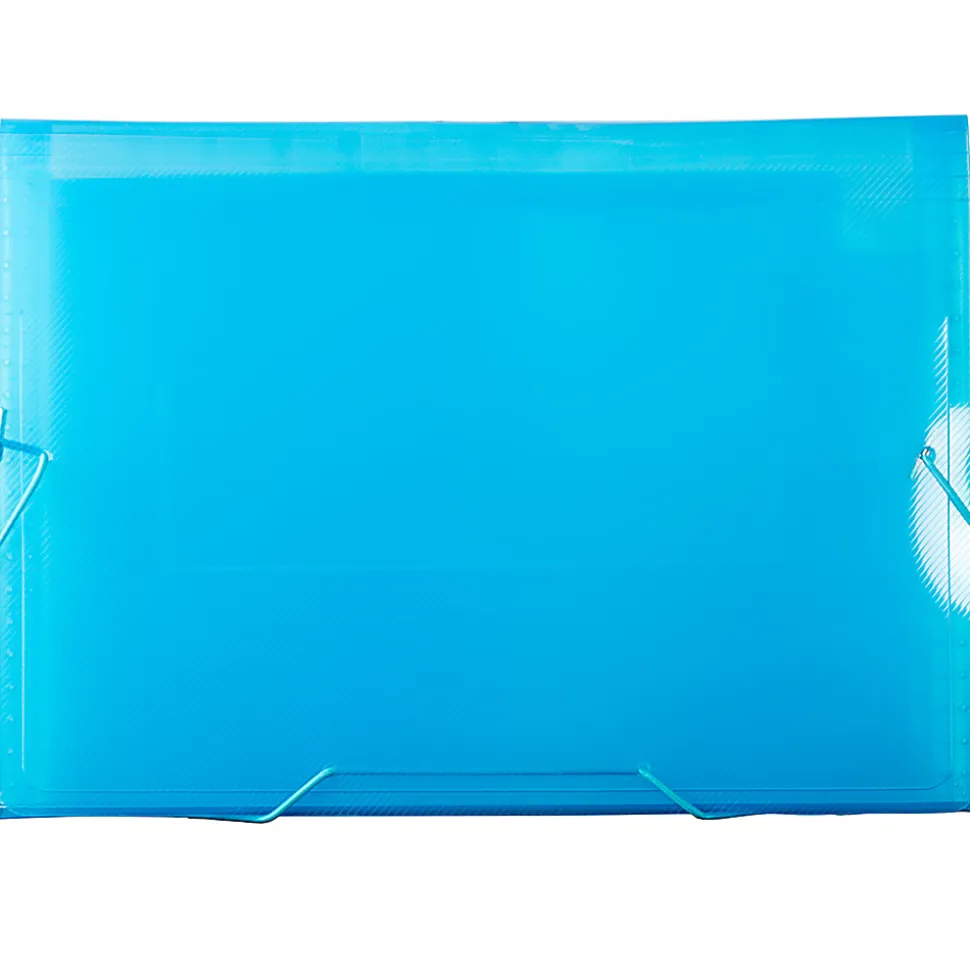 JAM Paper® Letter Size Expanding File, 8” Expansion, 8-1/2” x 11”, Blue