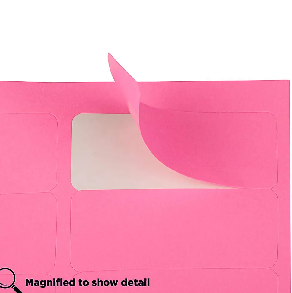 JAM Paper® Mailing Address Labels, Rectangle, 2 5/8" x 1", Pink, Pack Of 120