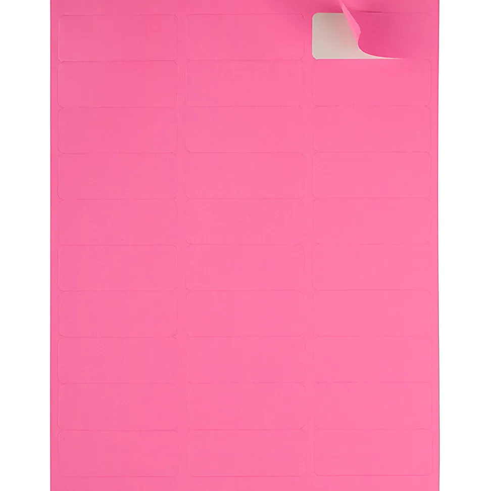 JAM Paper® Mailing Address Labels, Rectangle, 2 5/8" x 1", Pink, Pack Of 120