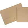 JAM Paper® Matte 2-Pocket Presentation Folders, 9" x 12", 100% Recycled, Brown Kraft, Pack Of 6