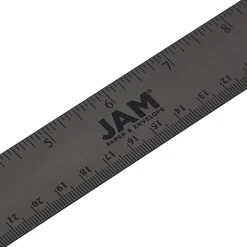 JAM Paper® Non-Skid Stainless-Steel Ruler, 12